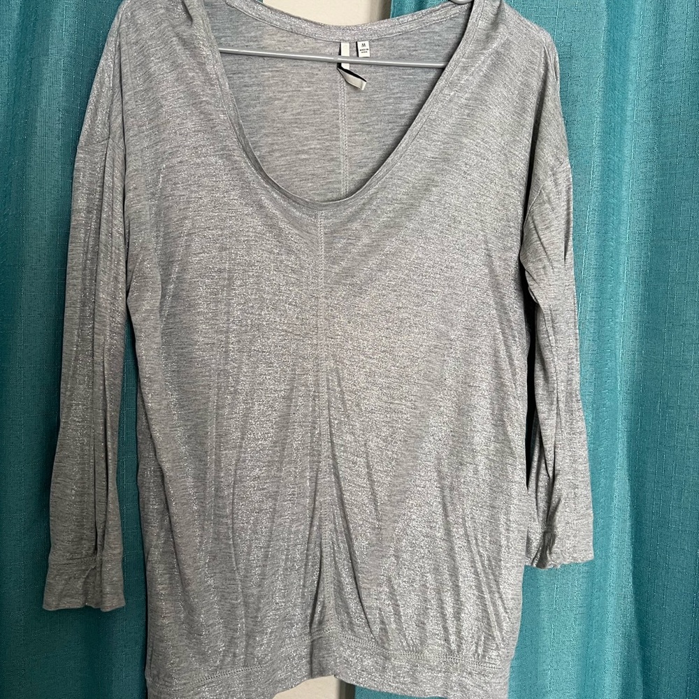 Calvin Klein shimmery V-neck blouse